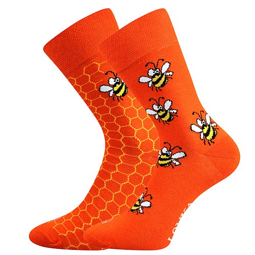 Lonka Doble ponožky včely dámské oranžové
