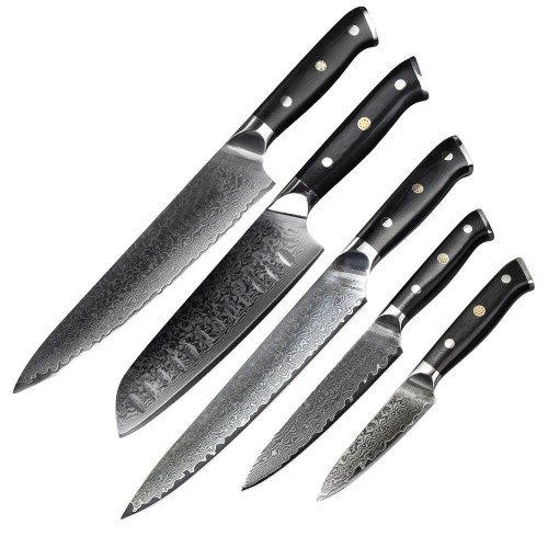 MARMITON Sango YYC011 set 5 japonských damaškových nožů v krabičce rukojeť G10