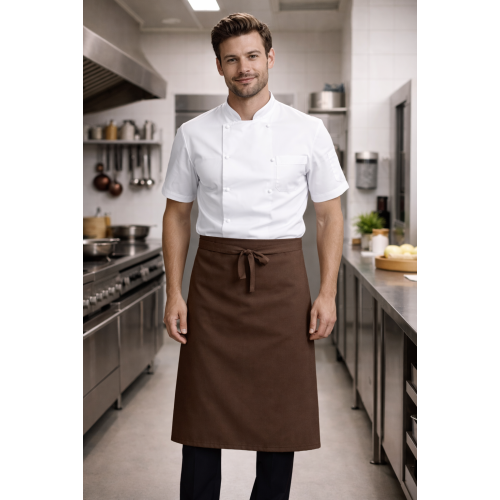 Denny´s DP100 kuchařská zástěra do pasu oblázkově hnědá