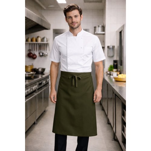 Denny´s DP100 kuchařská zástěra do pasu olivová