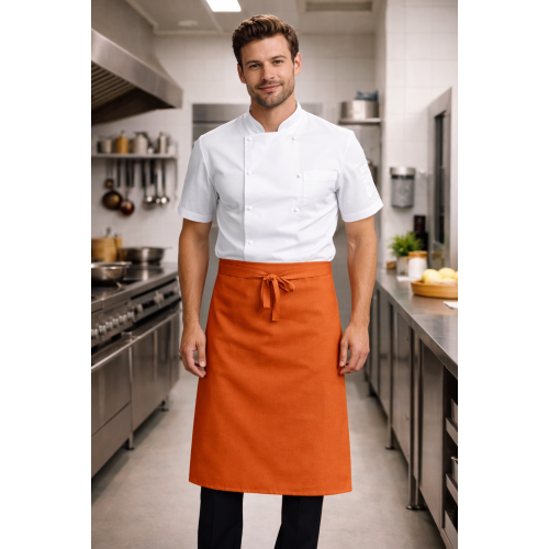 Denny´s DP100 kuchařská zástěra do pasu oranžová