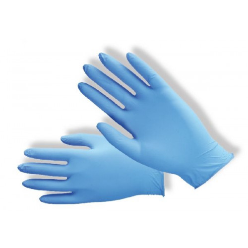 Profod P1 nitrilové pudrované rukavice jednorázové - 100 ks - barva modrá