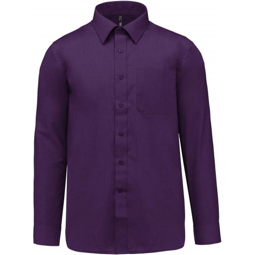 Kariban K545 pánská košile s dlouhým rukávem fialová