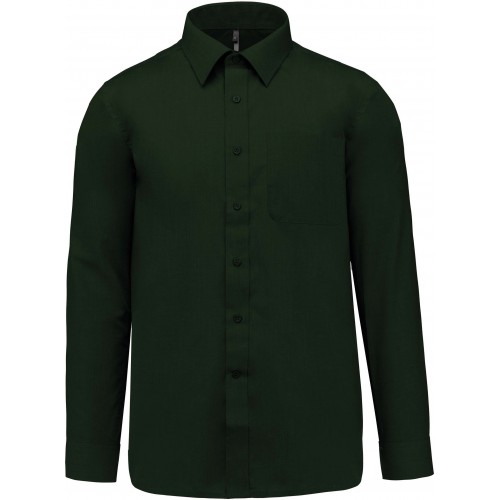 Kariban K545 pánská košile s dlouhým rukávem zelená