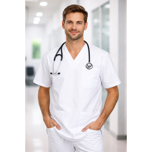 Giblor´s 1330 Piero zdravotnická halena pánská bílá