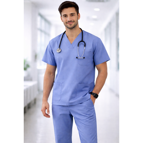 Velilla 800 zdravotní uniforma set halena a kalhoty pánské i dámské světle modré Velilla 800 zdravotní uniforma set halena a kalhoty pánské i dámské světle modré
