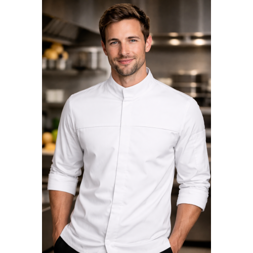 Kentaur 25236 kuchařský rondon pánský s dlouhým rukávem bílý Kentaur 25236 kuchařský rondon pánský s dlouhým rukávem bílý