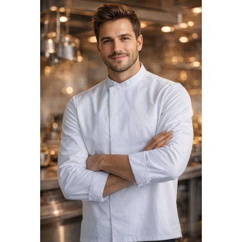 Kentaur 23591 kuchařský rondon dlouhý rukáv pánský i dámský bílá