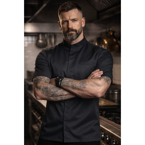 Kentaur 25284 kuchařský rondon krátký rukáv pánský dámský černý