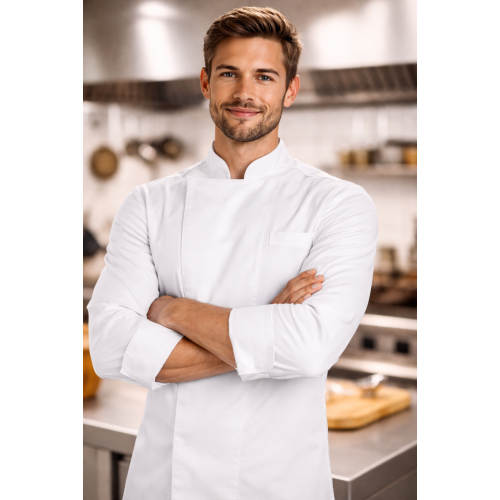 Giblor´s Raul kuchařský rondon dlouhý rukáv pánský dámský bílá