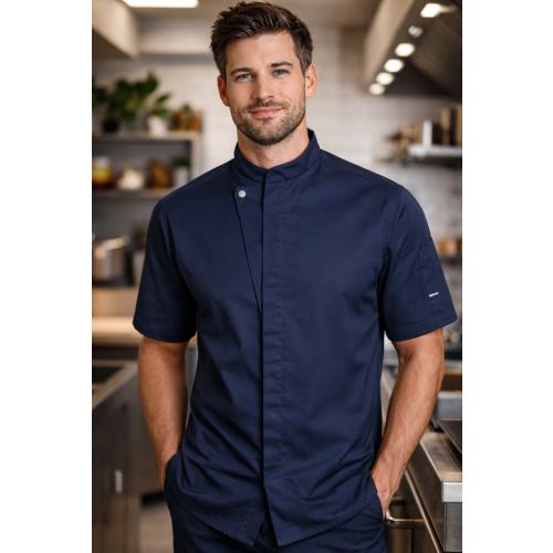 Kentaur 23516 kuchařský rondon krátký rukáv pánský dámský tmavě modrý