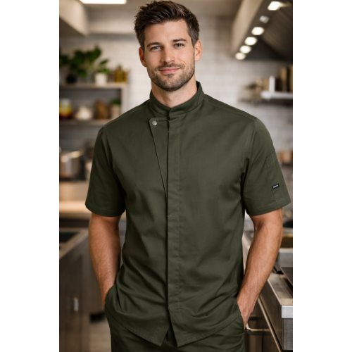 Kentaur 23516 kuchařský rondon krátký rukáv pánský i dámský olivový