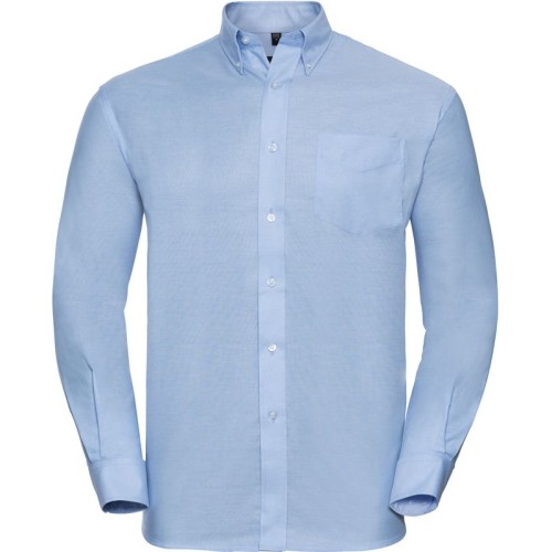 Russell 932M Pánská košile Oxford s dlouhým rukávem modrá Oxford Blue