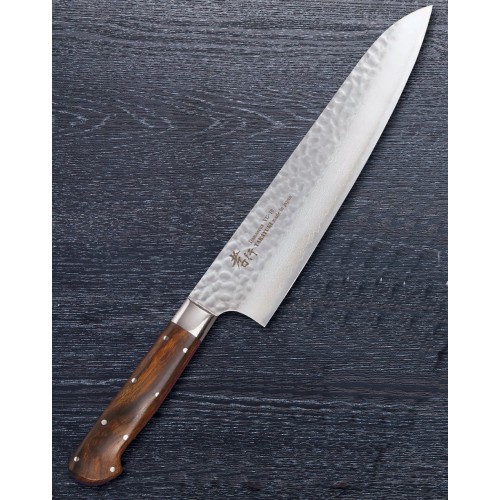 Sakai Takayuki 33 Damascus Sugihara Gyuto japonský kuchařský nůž 18cm Desert Ironwood