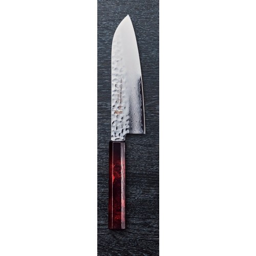 Sakai Takayuki Nanairo Santoku japonský damaškový nůž 17cm VG10 rukojeť ABS octagonal