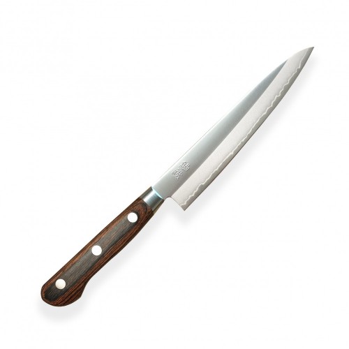 Suncraft  PETTY SENZO CLAD japonský kuchařský nůž 15 cm - barva dřevo