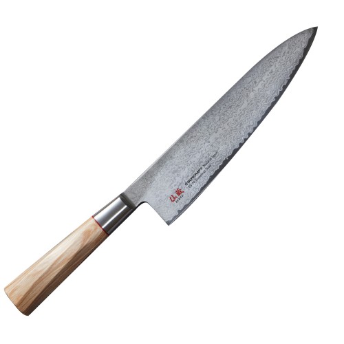 Suncraft Senzo Octagon japonský damaškový kuchařský nůž 20cm dřevěná rukojeť