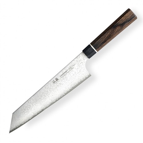 Suncraft Kiritsuke Octagon japonský damaškový kuchařský nůž 20 cm - barva dřevo
