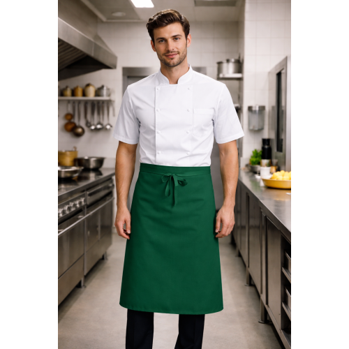 Denny´s DP100 kuchařská zástěra do pasu smaragd