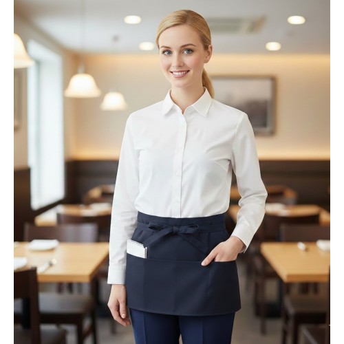 Číšnická zástěra Denny´s se 3 kapsami - barva černá Číšnická zástěra Denny´s se 3 kapsami - barva černá