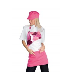 Číšnická zástěra náprsenková Isacco lollipop Fuxia - barva růžová