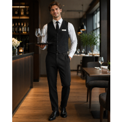 Velilla 403001 číšnické kalhoty pánské i dámské černá