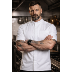 Kentaur 25284 kuchařský rondon krátký rukáv pánský dámský bílá