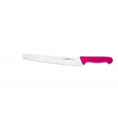 Kuchařský nůž vroubkovaný Giesser Messer 25cm univerzální - barva růžová