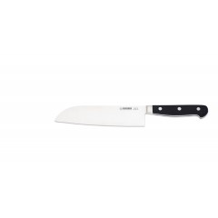 Kuchařský nůž kovaný Santoku Giesser Messer 18cm - barva černá