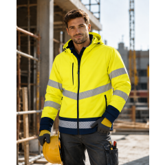 Rossini Hook Hi-Vis reflexní pracovní bunda softshelová pánská dámská žlutá