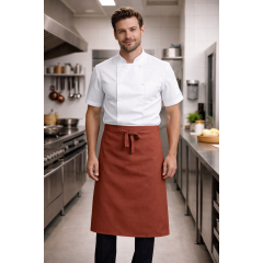 Denny´s DP100 kuchařská zástěra do pasu cihlová