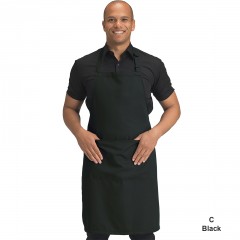Denny´s DP210 kuchařská zástěra s laclem a kapsou černá