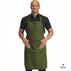 Denny´s DP210 kuchařská zástěra s laclem a kapsou olivová