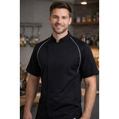 Giblor´s Javier kuchařský rondon krátký rukáv pánský dámský černý