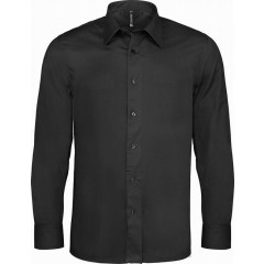 Kariban K529 pánská košile strečová dlouhý rukáv černá