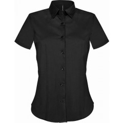 Kariban K532 dámská košile s krátkým rukávem strečová černá