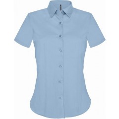 Kariban K532 dámské košile s krátkým rukávem strečová světle modrá