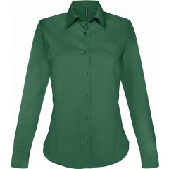 Kariban K549 dámská košile dlouhý rukáv zelená