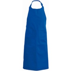 Číšnická zástěra s laclem a kapsou Kariban 100% bavlna - barva modrá