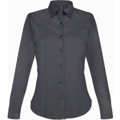 Kariban K530 dámská košile s dlouhým rukávem strečová tmavě šedá