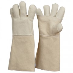 Kilic Eldiven KL-232 dlouhé teplovzdorné rukavice mufloní do 350st.C pekařské - barva bílá