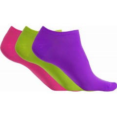 PROACT kotníkové ponožky z mikrovlákna - barva fia/zele/růž