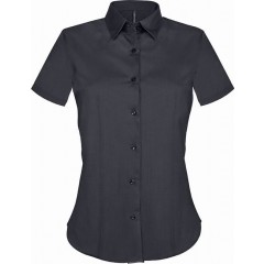 Kariban K532 dámská košile s krátkým rukávem strečová tmavě šedá