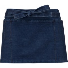 Kariban K886 džínová číšnická zástěra do pasu s kapsou 100% bavlna - barva modrý denim