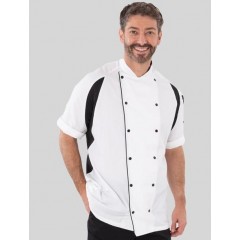 Denny's Le Chef Cool&Lite rondon pánský i dámský krátký rukáv bílo-černá