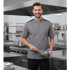 Giblor´s Thiago kuchařský rondon pánský krátký rukáv - barva šedá