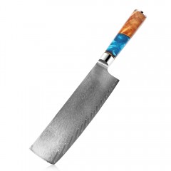 MARMITON Umeko Nakiri japonský damaškový nůž 18cm rukojeť modrá pryskyřice VG10