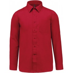Kariban K545 pánská košile s dlouhým rukávem červená