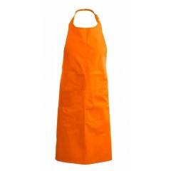 Číšnická zástěra s laclem a kapsou Kariban 100% bavlna - barva oranžová