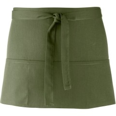 Premier PR155 Krátká zástěra do pasu s kapsou „Colours“ Olive
